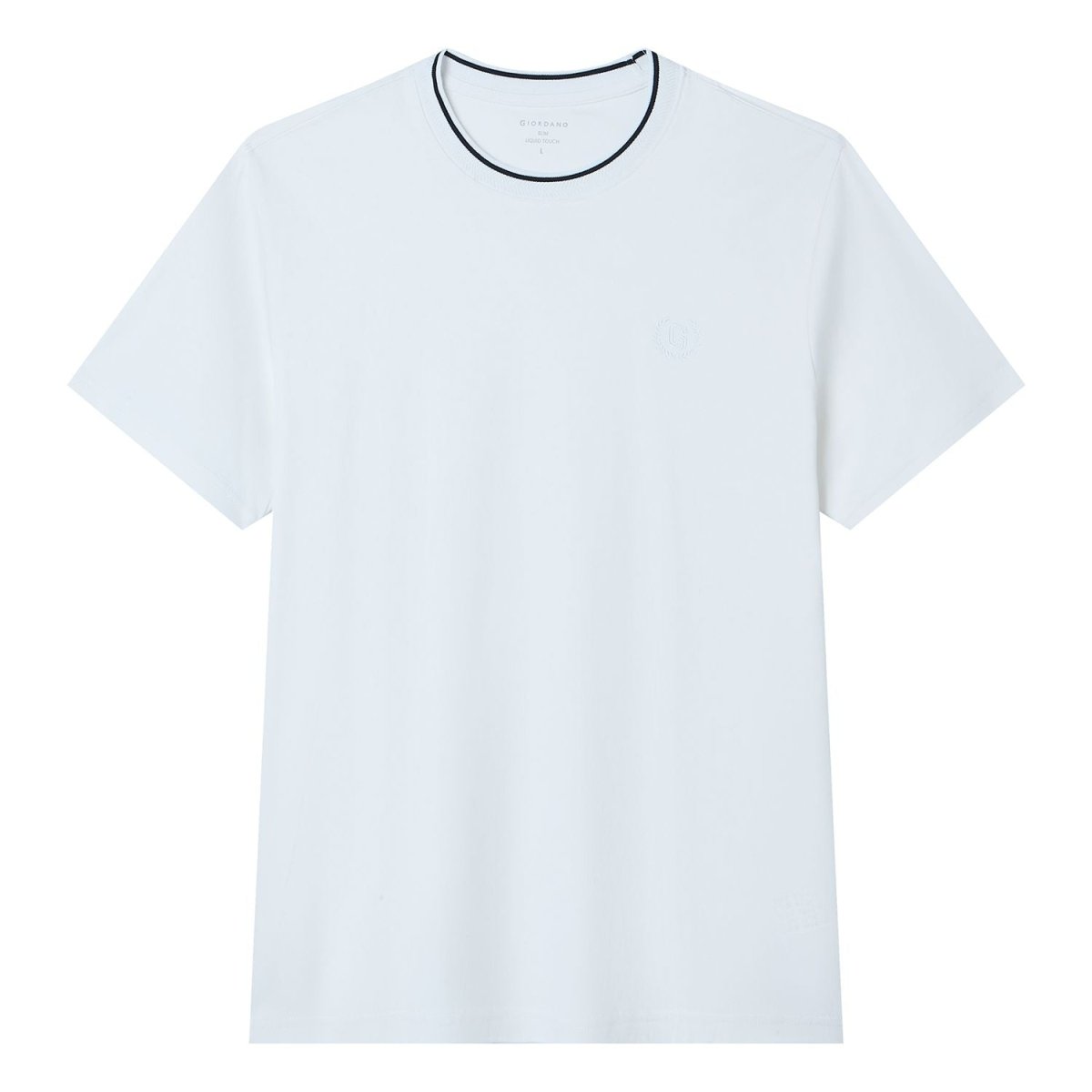 Giordano Men's Liquid Touch Relaxed Embroidered Tee - Premium Tee