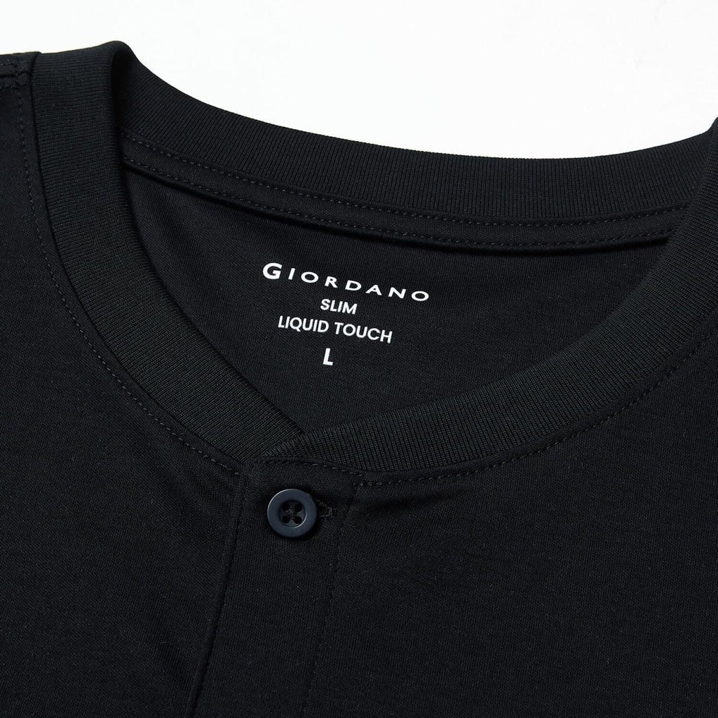 Giordano Men's Liquid Touch Slim Henley Tee - Premium Tee