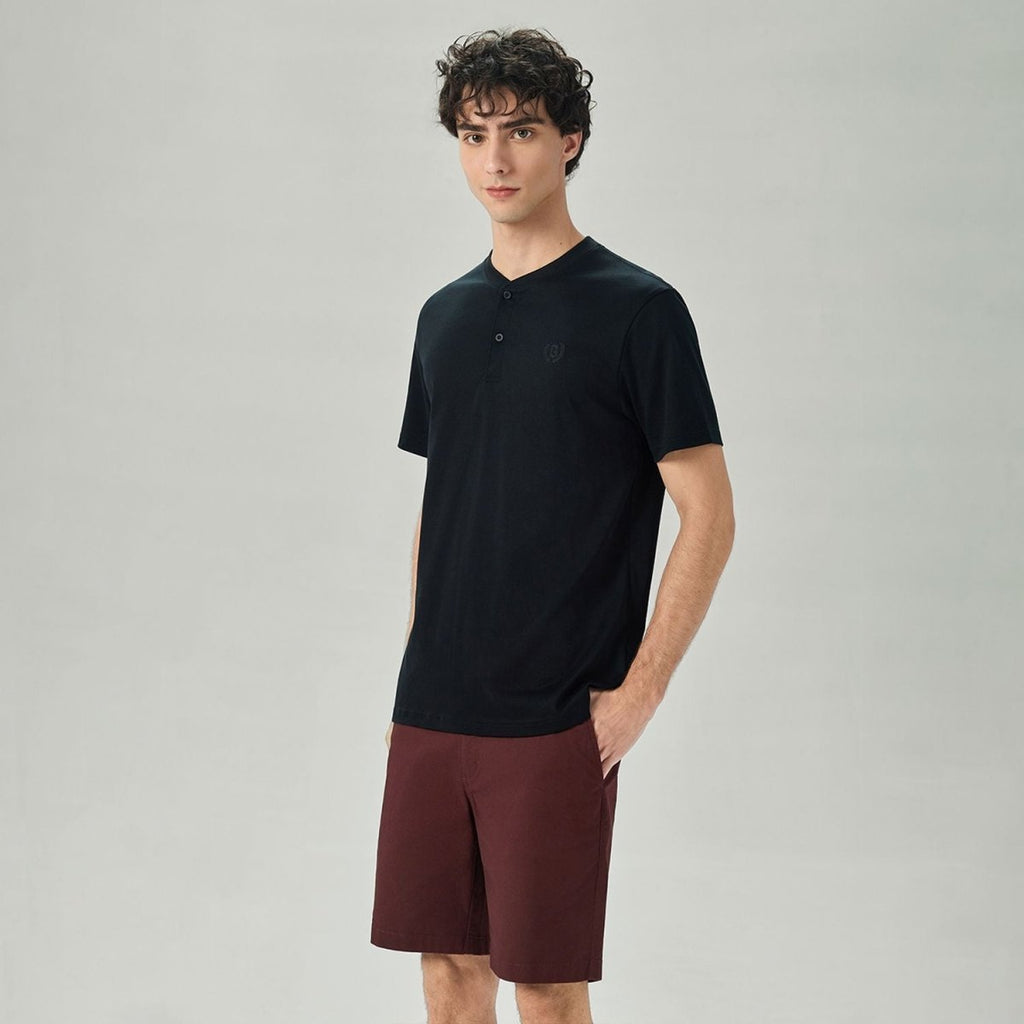 Giordano Men's Liquid Touch Slim Henley Tee - Premium Tee