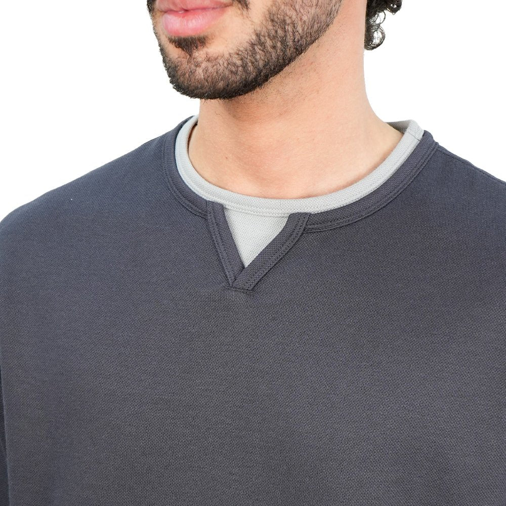 Giordano Men’s Loose Jacquard Interlock Crew Neck Short Sleeve Tee - first_variant_option_2 Premium Tee for Giordano