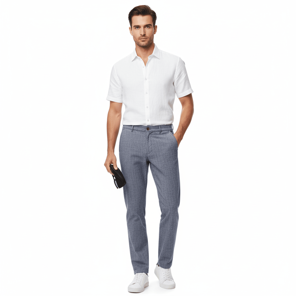 Giordano Men’s Low Rise Slim Taper Linen Cotton Pants - first_variant_option_2 Premium Pants for Giordano