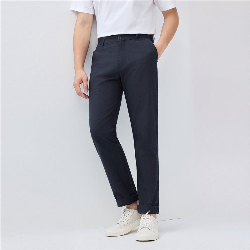 Giordano Men’s Low Rise Slim Taper Linen Cotton Pants - first_variant_option_2 Premium Pants for Giordano