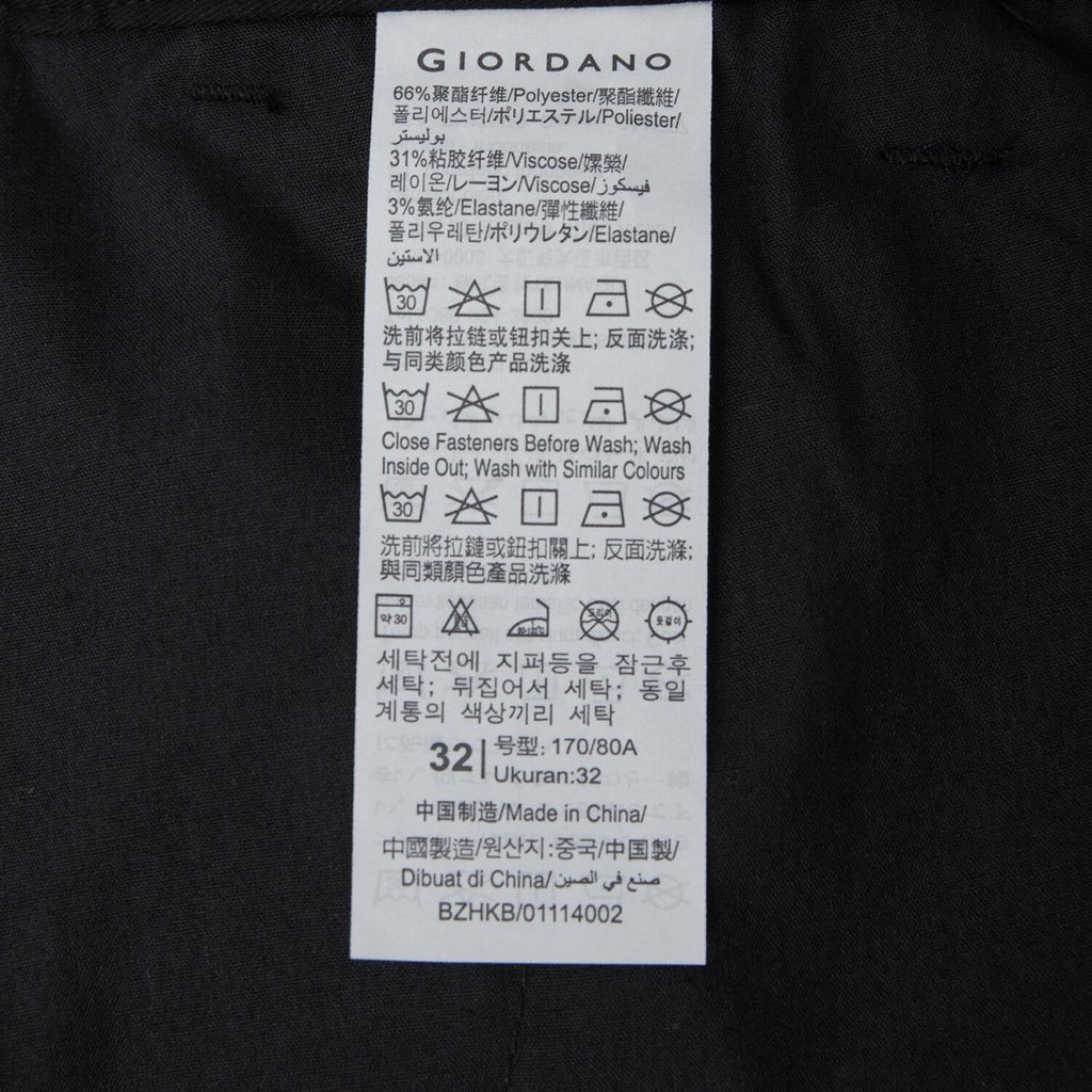Giordano Men's Mid-Rise Twill Pants (180° Waistband) - Premium Pants