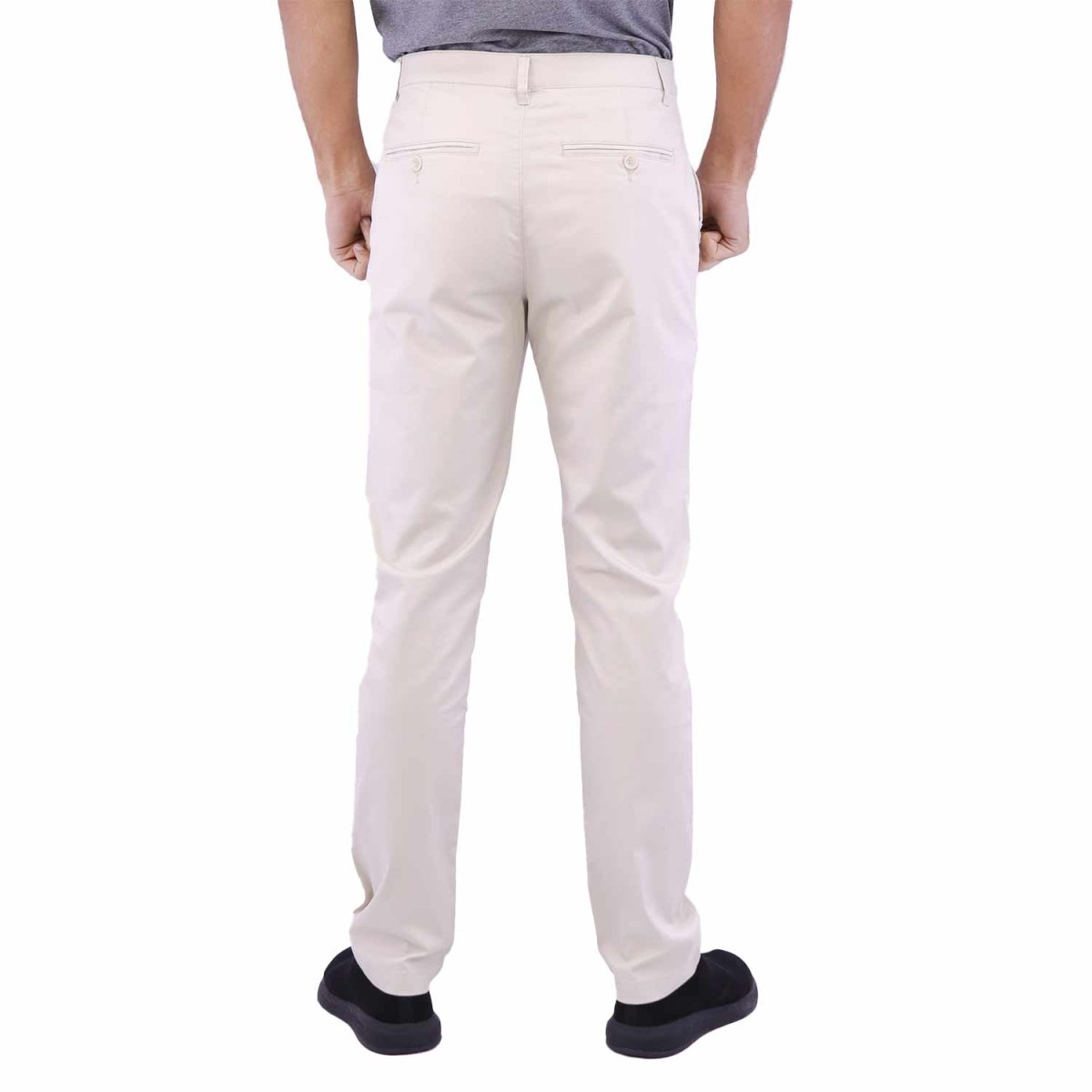 Giordano Men's Mid-Rise Twill Pants (180° Waistband) - Premium Pants