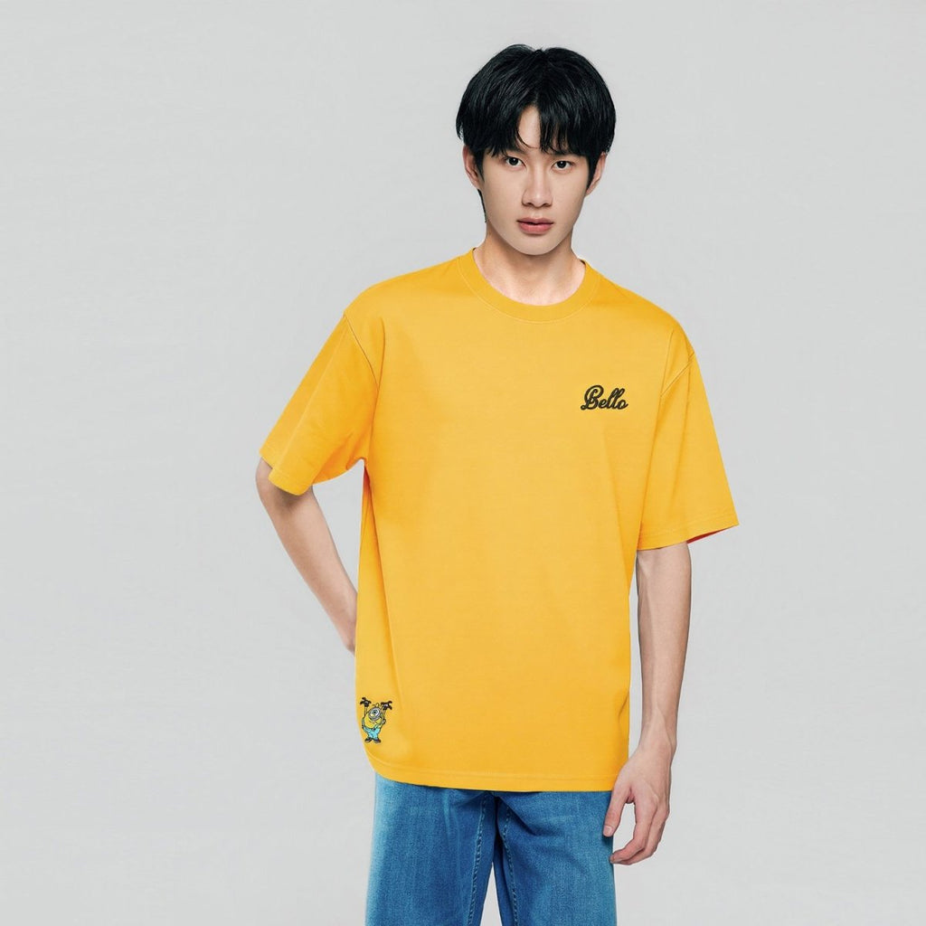 Giordano Men's Minions Bello Script Tee - Premium Print Tee