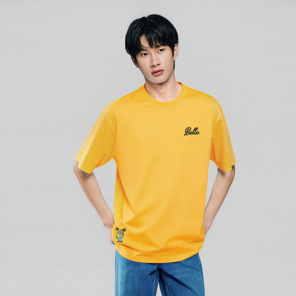 Giordano Men's Minions Bello Script Tee - Premium Print Tee