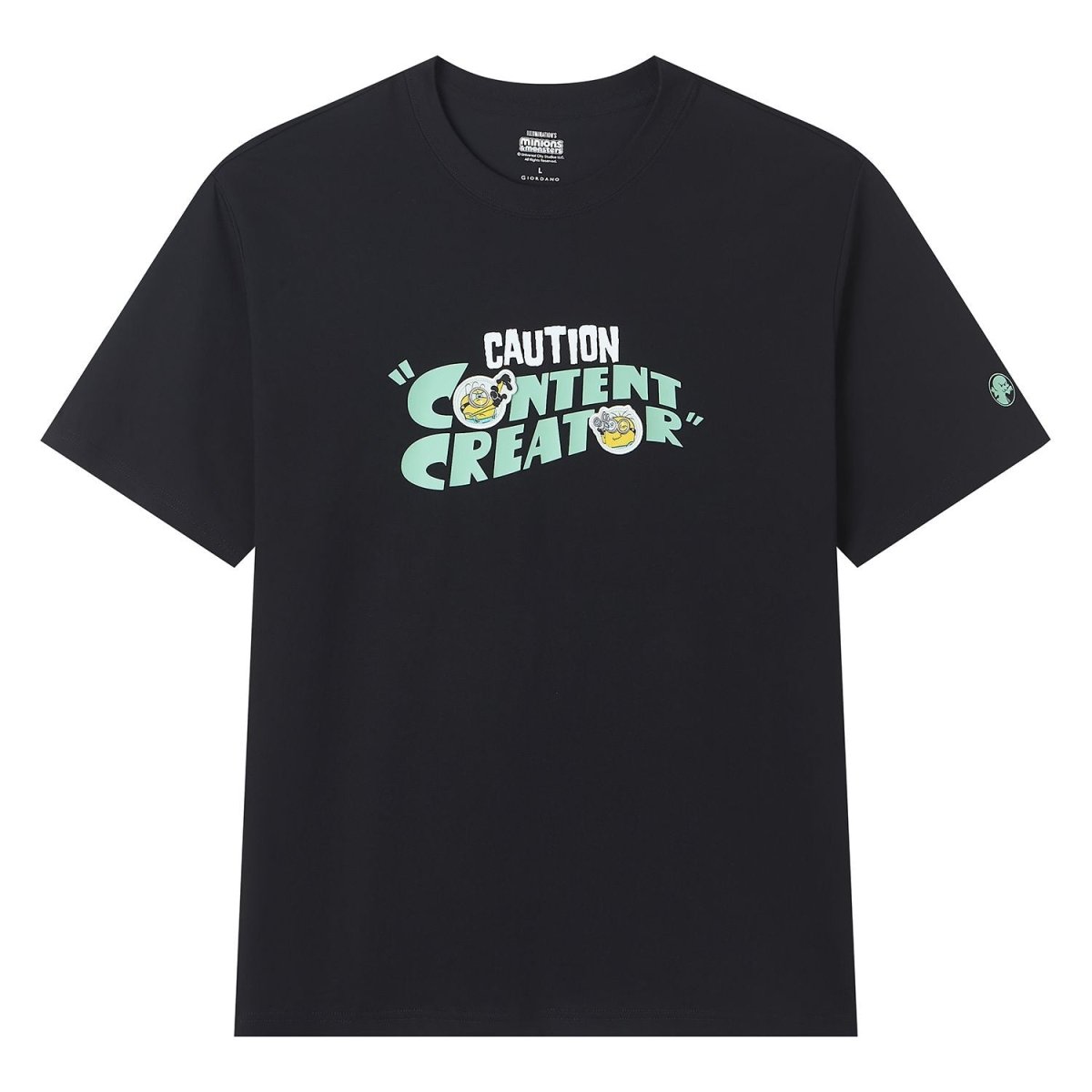 Giordano Men's Minions Caution Content Creator Print Tee - Premium Print Tee
