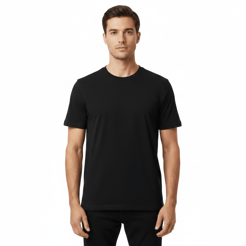 Giordano Men's Mock Neck Short Sleeve Regular Tee - Premium Tee