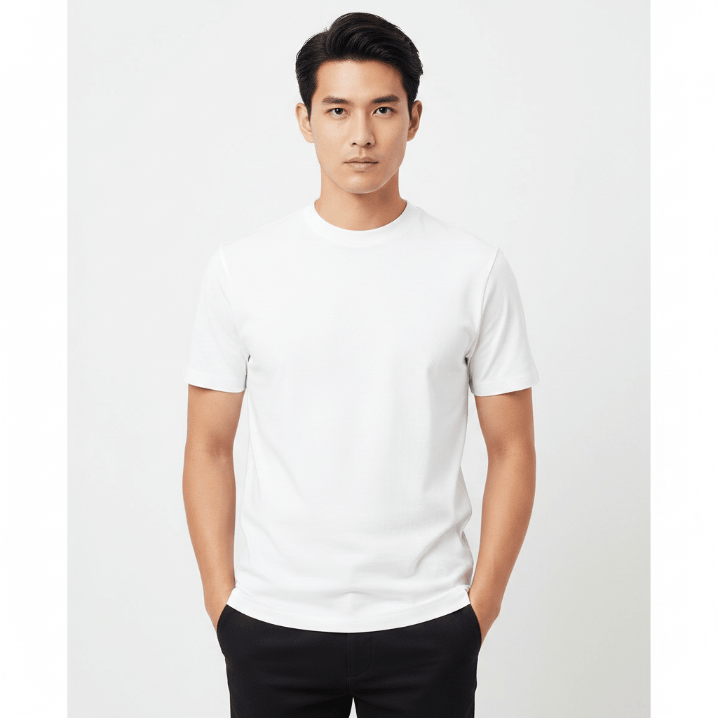 Giordano Men's Mock Neck Short Sleeve Regular Tee - Premium Tee