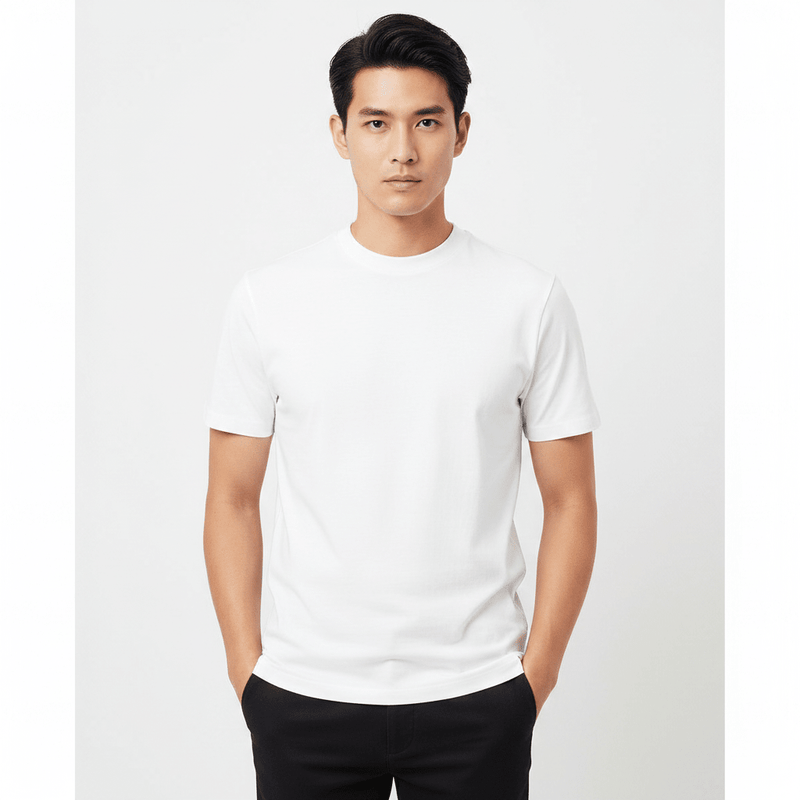 Giordano Men's Mock Neck Short Sleeve Regular Tee - Premium Tee