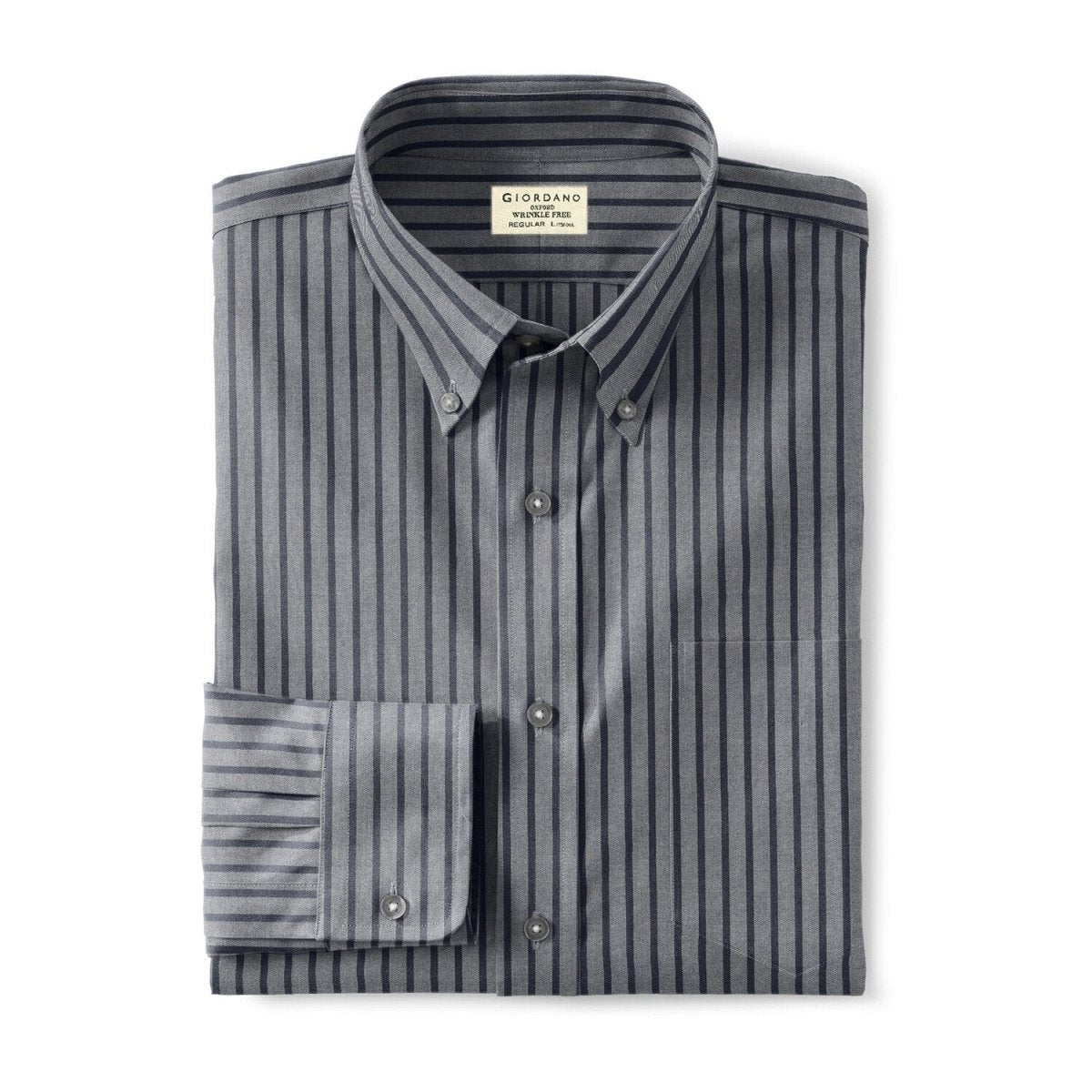 Giordano Men's Oxford Pattern Wrinkle Free Shirt - Premium Shirts