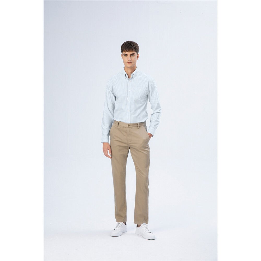 Giordano Men's Oxford Pattern Wrinkle Free Shirt - Premium Shirts
