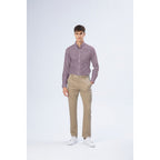 Giordano Men's Oxford Pattern Wrinkle Free Shirt - Premium Shirts