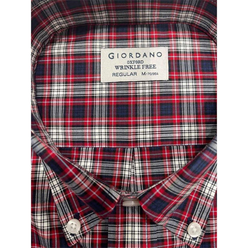 Giordano Men's Oxford Pattern Wrinkle Free Shirt - Premium Shirts