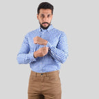 Giordano Men's Oxford Pattern Wrinkle Free Shirt - Premium Shirts