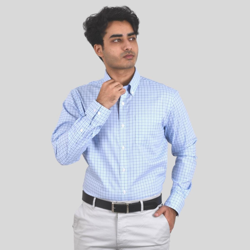 Giordano Men's Oxford Pattern Wrinkle Free Shirt - Premium Shirts