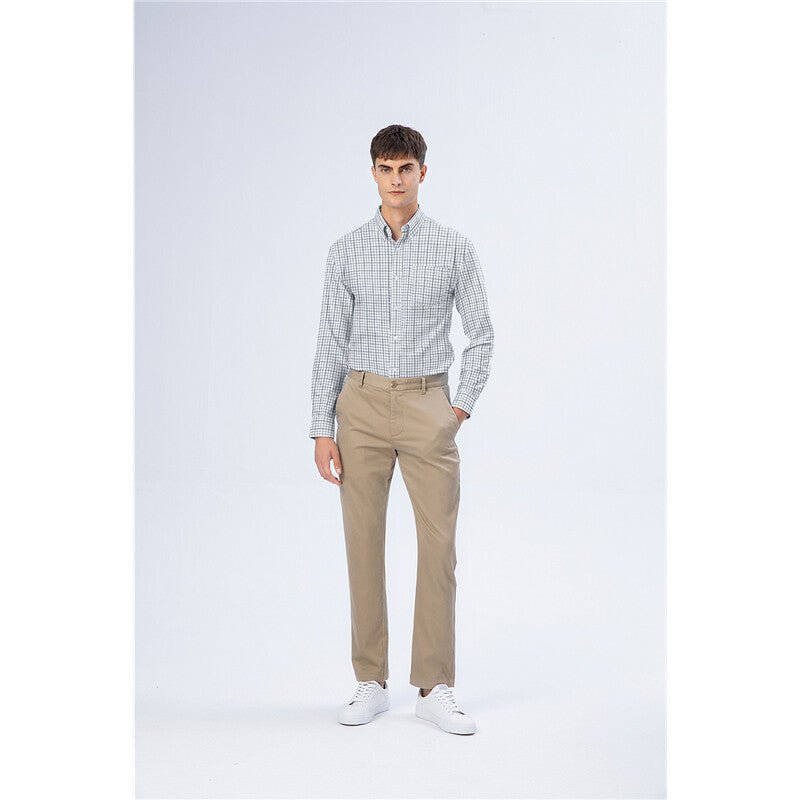 Giordano Men's Oxford Pattern Wrinkle Free Shirt - Premium Shirts