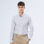 Giordano Men's Oxford Pattern Wrinkle Free Shirt - Premium Shirts