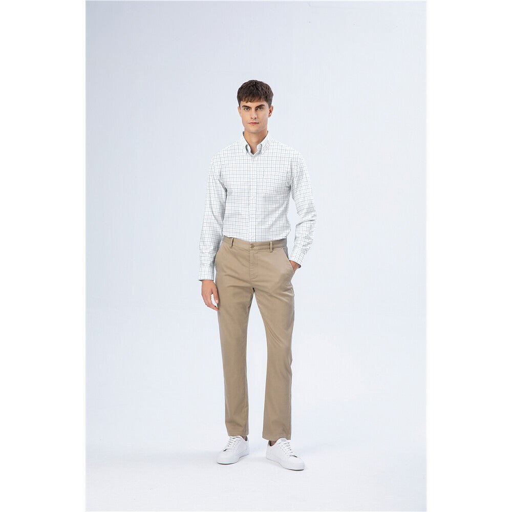 Giordano Men's Oxford Pattern Wrinkle Free Shirt - Premium Shirts