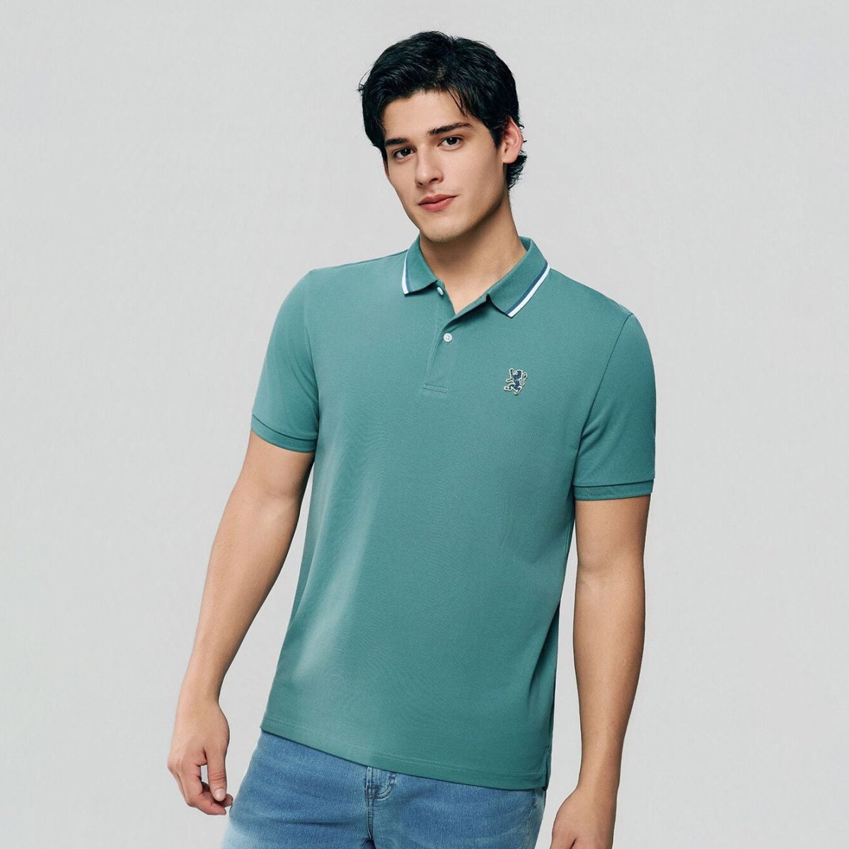 Giordano Men's Pique Embroidered Slim Polo - Premium Polo