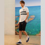 Giordano Men's Pique Flat Knit Collar Short Sleeve Thematic Slim Fit Embroidery Bold Polo - Premium Polo