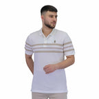 Giordano Men's Pique Flat Knit Collar Short Sleeve Thematic Slim Fit Embroidery Bold Polo - Premium Polo