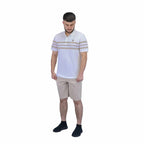 Giordano Men's Pique Flat Knit Collar Short Sleeve Thematic Slim Fit Embroidery Bold Polo - Premium Polo