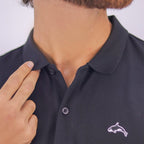 Giordano Men's Pique Flat Knit Collar Slim Fit Embroidery Solid Polo - Premium Polo