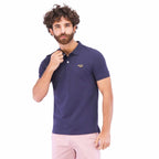 Giordano Men's Pique Flat Knit Collar Slim Fit Embroidery Solid Polo - Premium Polo