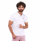 Giordano Men's Pique Flat Knit Collar Slim Fit Embroidery Solid Polo - Premium Polo
