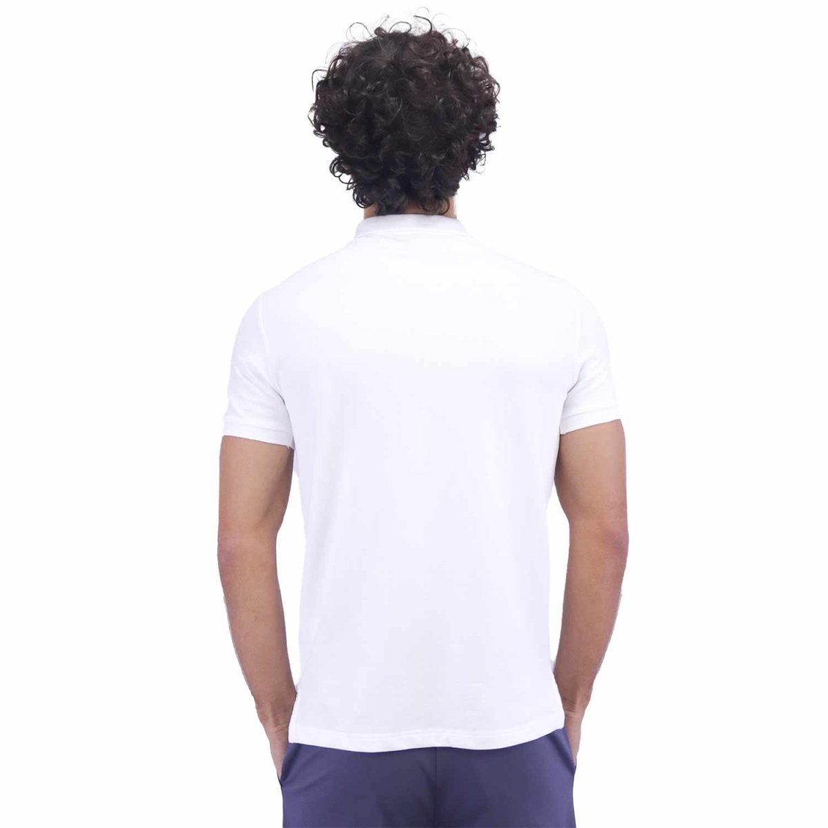 Giordano Men's Pique Flat Knit Collar Slim Fit Embroidery Solid Polo - Premium Polo