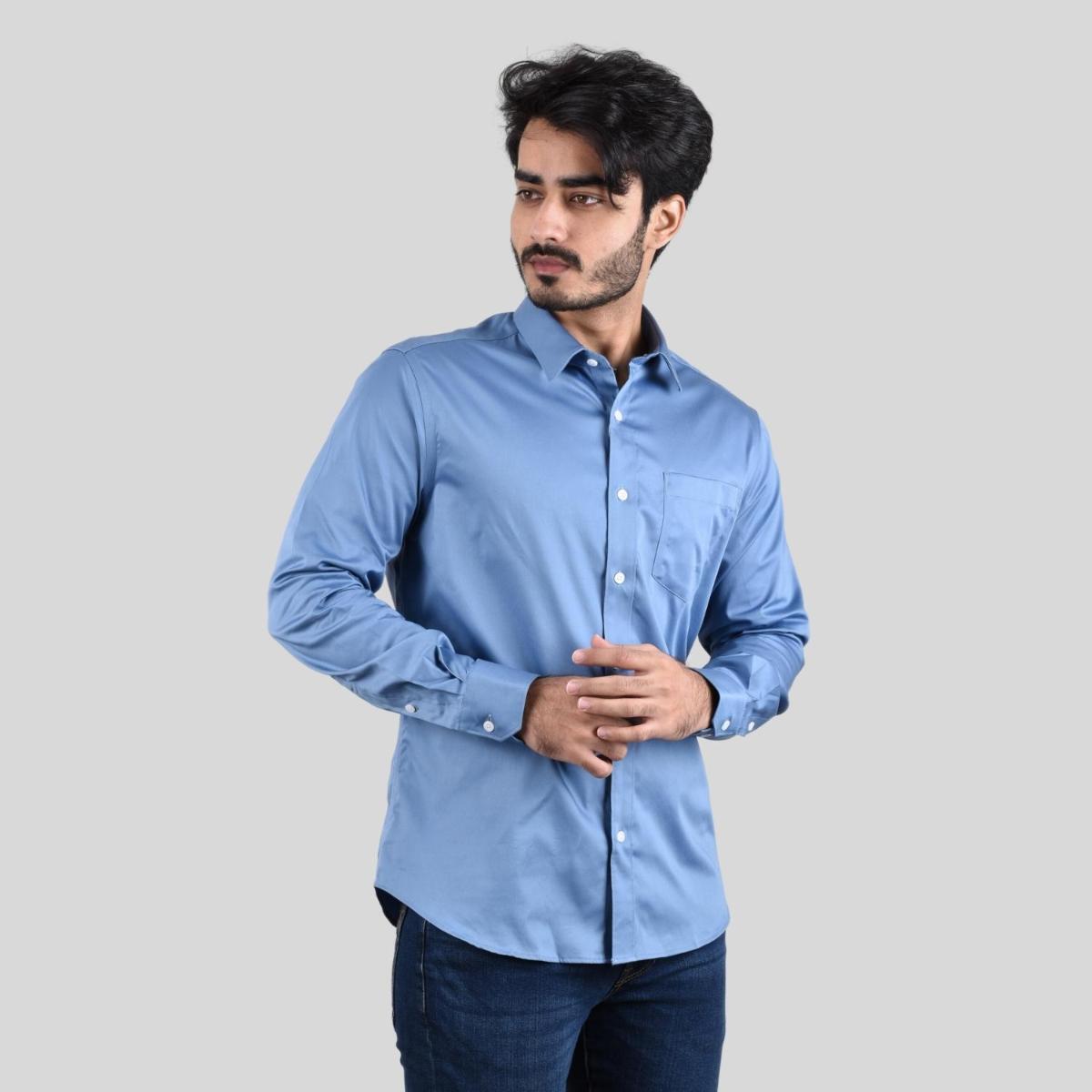 Giordano Men's Poplin Cotton Slim Fit Shirt - Premium Shirts