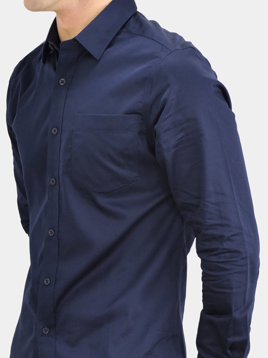 Giordano Men's Poplin Cotton Slim Fit Shirt - Premium Shirts