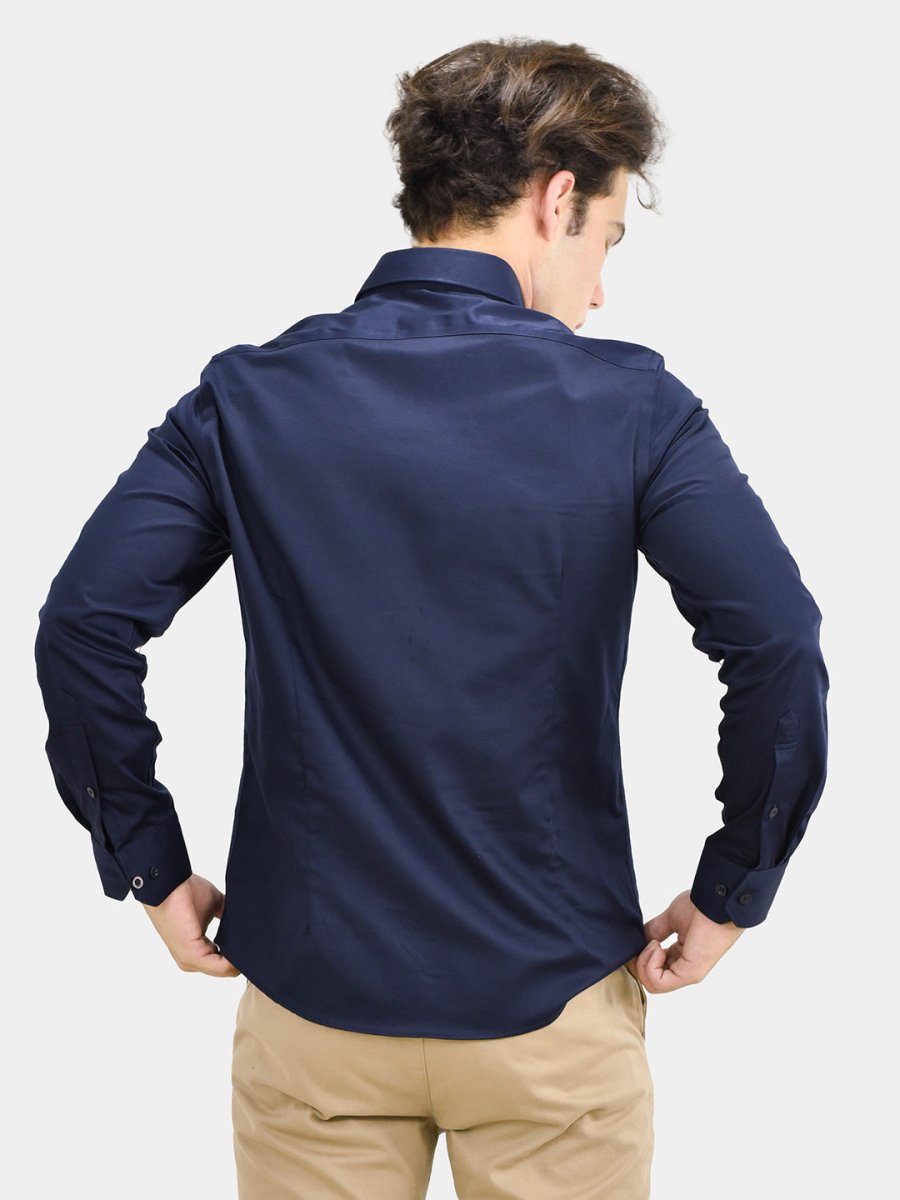 Giordano Men's Poplin Cotton Slim Fit Shirt - Premium Shirts
