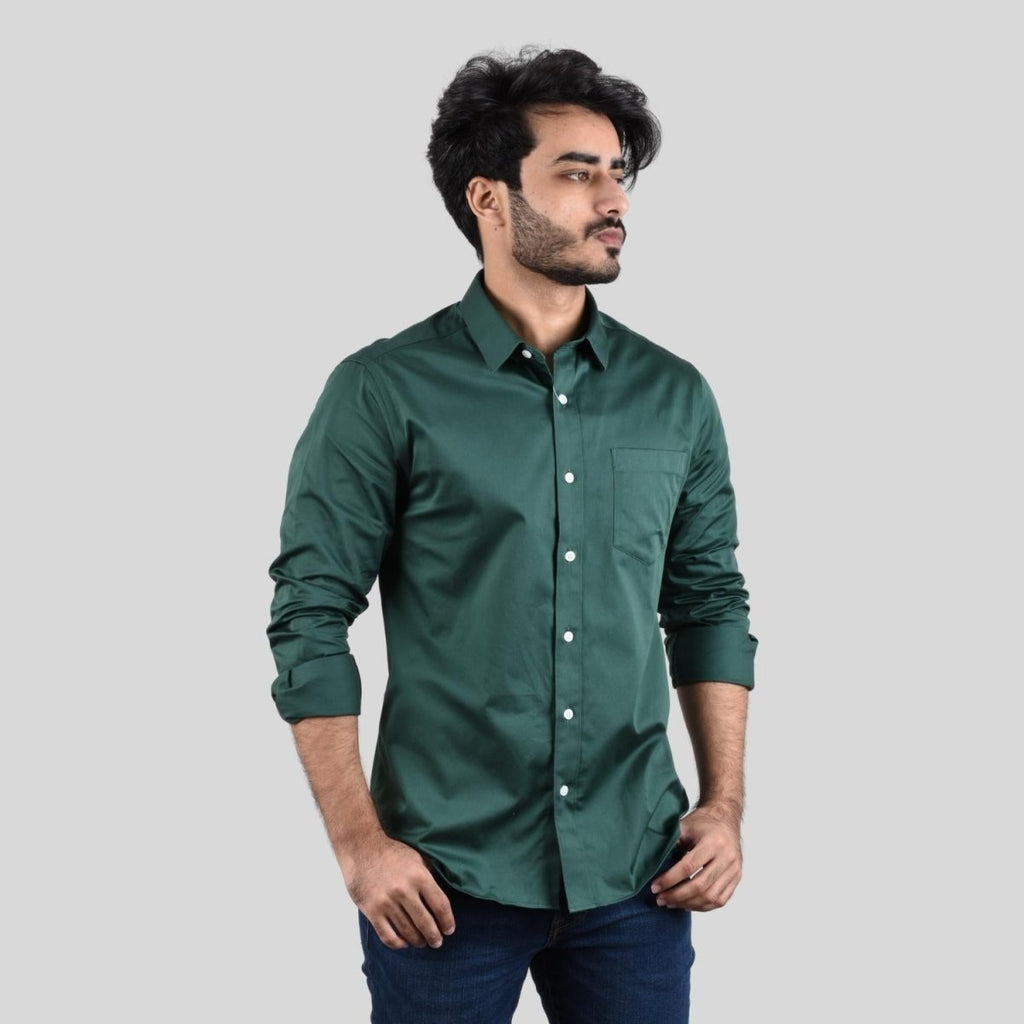 Giordano Men's Poplin Cotton Slim Fit Shirt - Premium Shirts