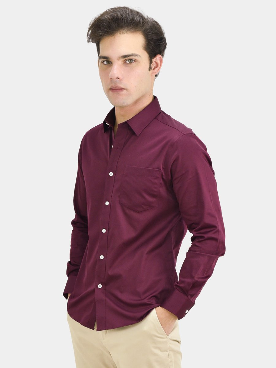 Giordano Men's Poplin Cotton Slim Fit Shirt - Premium Shirts
