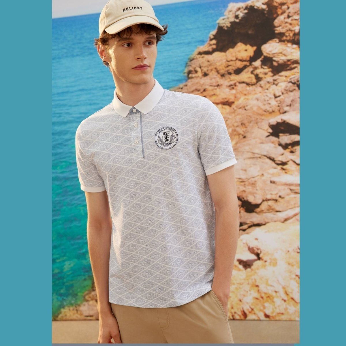Giordano Men's Print Polo - Premium Polo