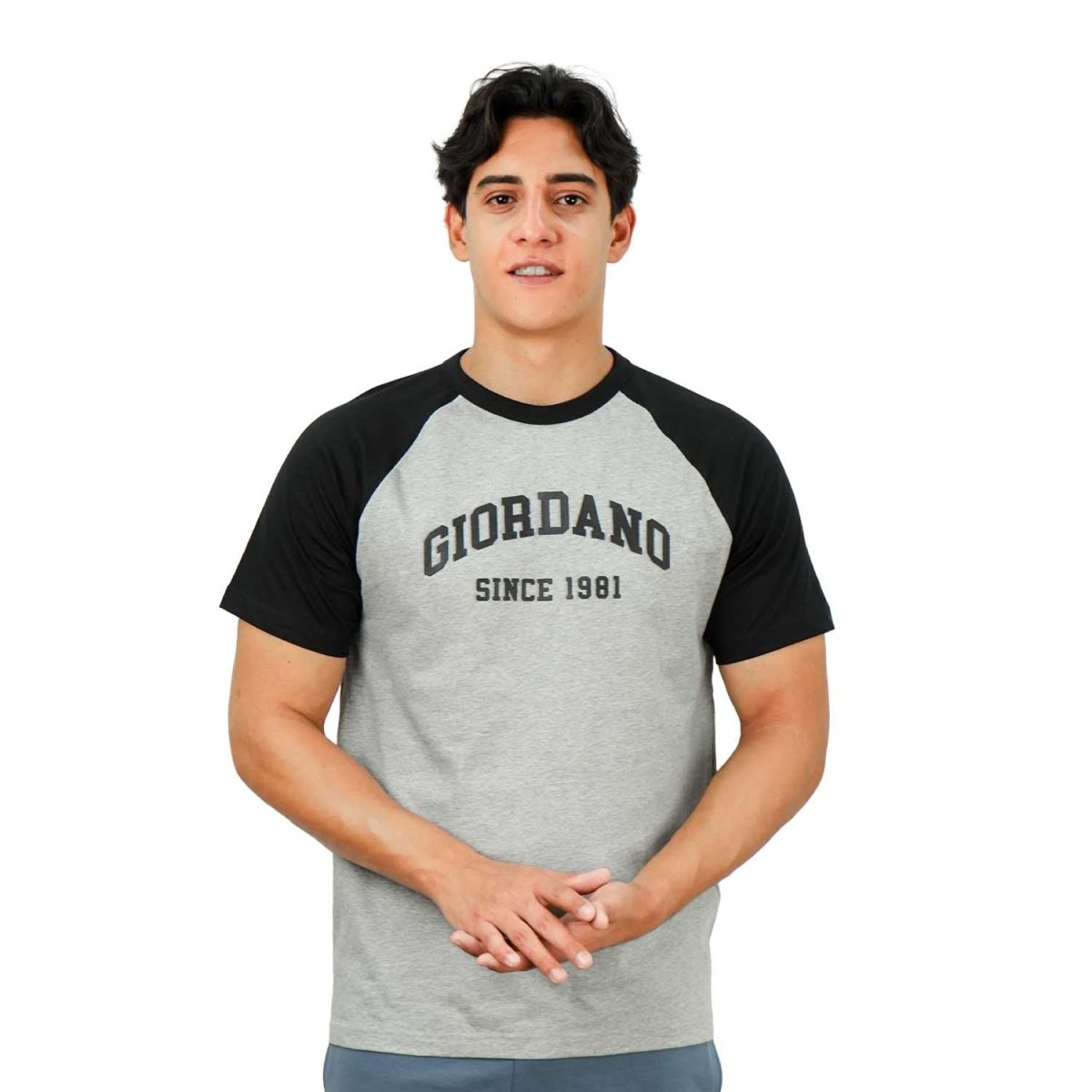 Giordano Men's Print Slim Fit Cotton Jersey Reglan Tee - Premium Tee