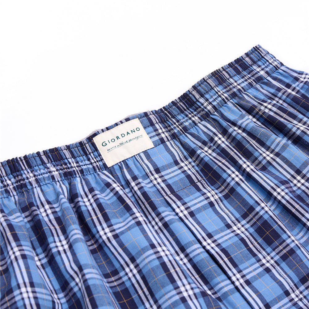 Giordano Men's Regular Fit Cotton Poplin Boxers 3-Pack - Premium Joggers