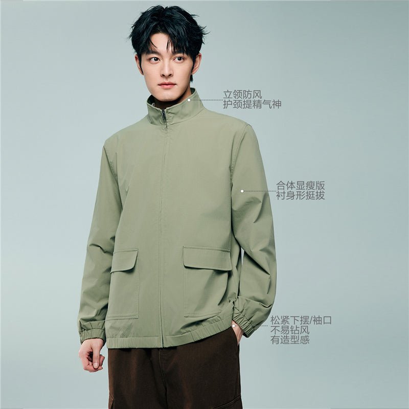 Giordano Men’s Regular Fit Full - Zip Long Sleeve Polyester Jacket - first_variant_option_2 Premium Jackets for Giordano