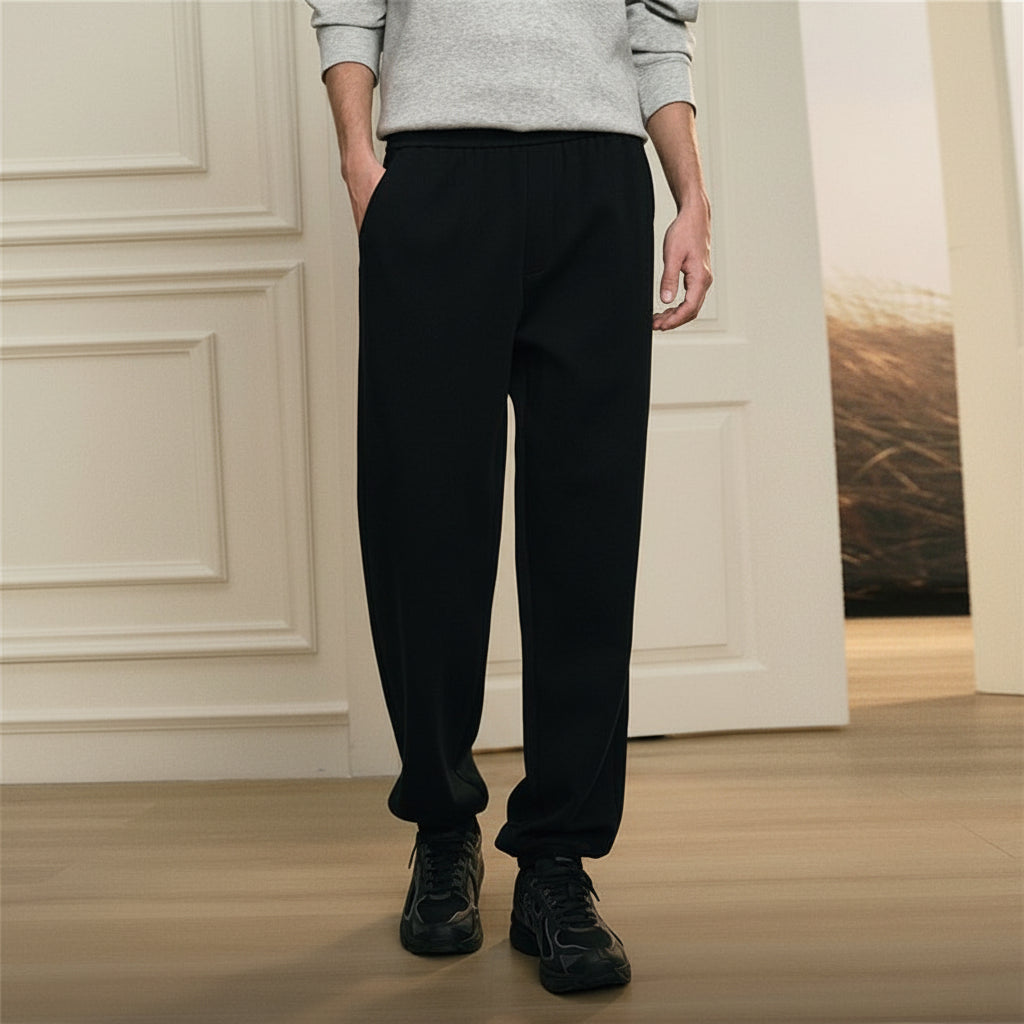 Giordano Men’s Regular Fit Interlock Jogger with Elastic Waist - first_variant_option_2 Premium Joggers for Giordano