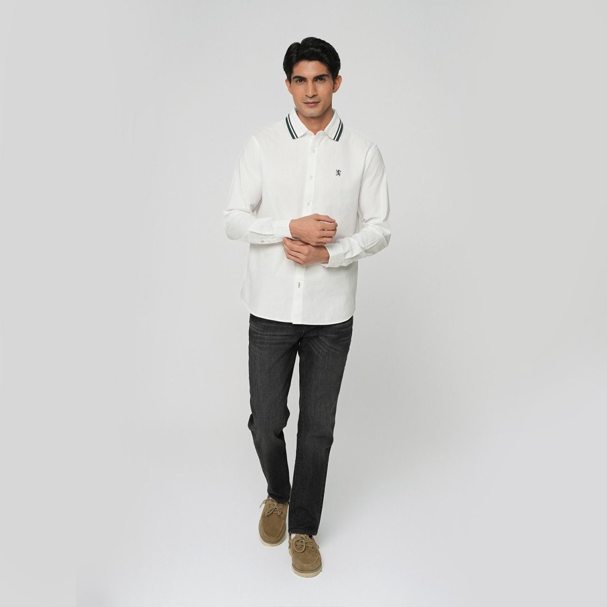 Giordano Men's Regular Fit Lion Oxford Shirt - first_variant_option_2 Premium Shirts for Giordano