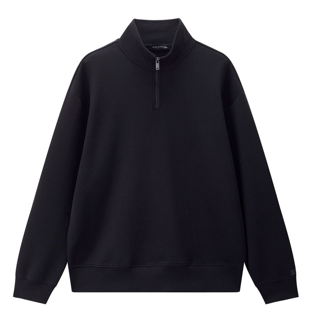 Giordano Men’s Regular Fit Lyocell Half-Zip Sweatshirt - Premium Tee