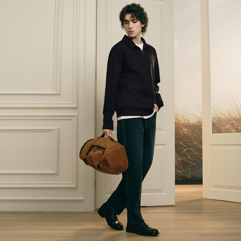 Giordano Men’s Regular Fit Lyocell Half - Zip Sweatshirt - first_variant_option_2 Premium Tee for Giordano