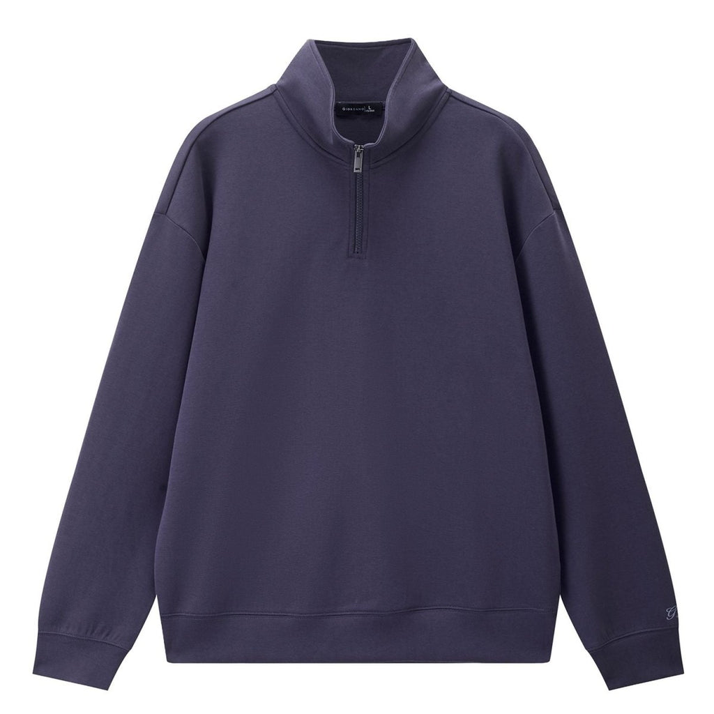Giordano Men’s Regular Fit Lyocell Half - Zip Sweatshirt - first_variant_option_2 Premium Tee for Giordano