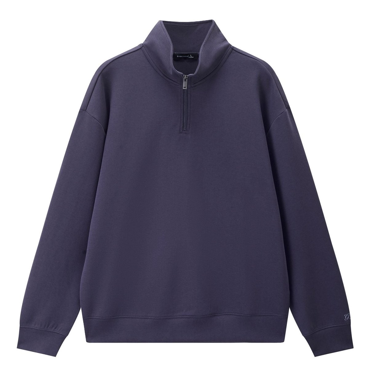 Giordano Men’s Regular Fit Lyocell Half - Zip Sweatshirt - first_variant_option_2 Premium Tee for Giordano