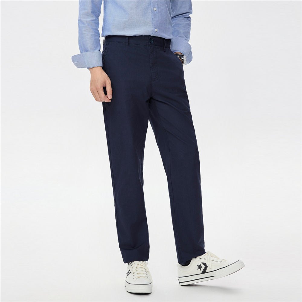 Giordano Men’s Regular Fit Stretch Twill Pants with Mid Rise - first_variant_option_2 Premium Pants for Giordano