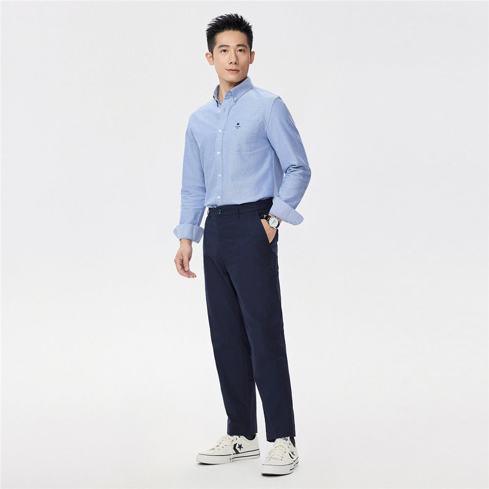 Giordano Men’s Regular Fit Stretch Twill Pants with Mid Rise - first_variant_option_2 Premium Pants for Giordano
