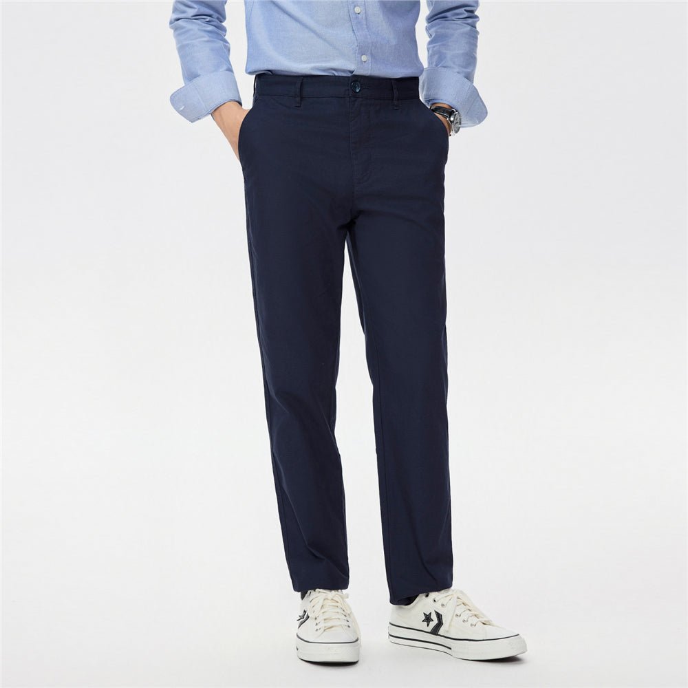 Giordano Men’s Regular Fit Stretch Twill Pants with Mid Rise - first_variant_option_2 Premium Pants for Giordano