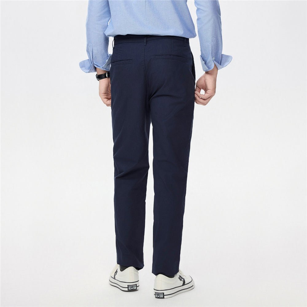 Giordano Men’s Regular Fit Stretch Twill Pants with Mid Rise - first_variant_option_2 Premium Pants for Giordano
